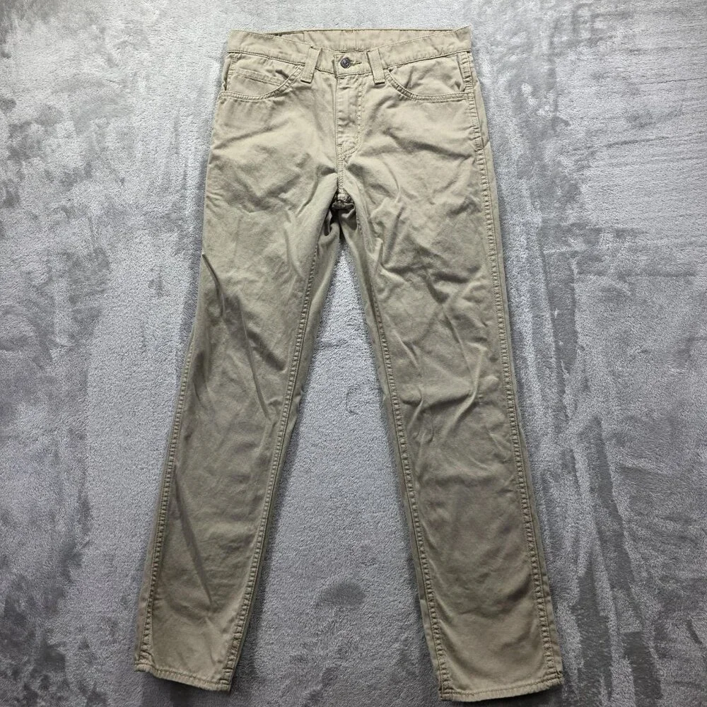 Levi's 511 Jeans Mens 31x32 Khaki Slim Fit Twill 5-Pocket Zip Fly Beige